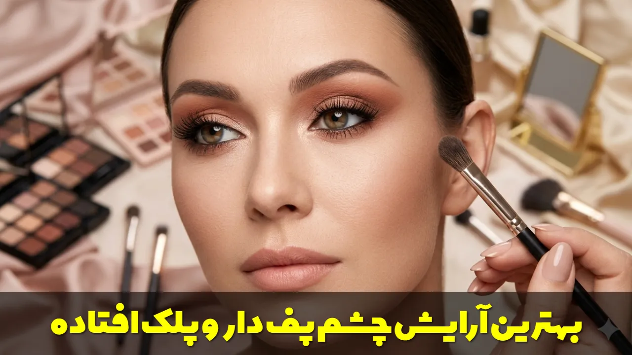 بهترین آرایش چشم پف دار و پلک افتاده