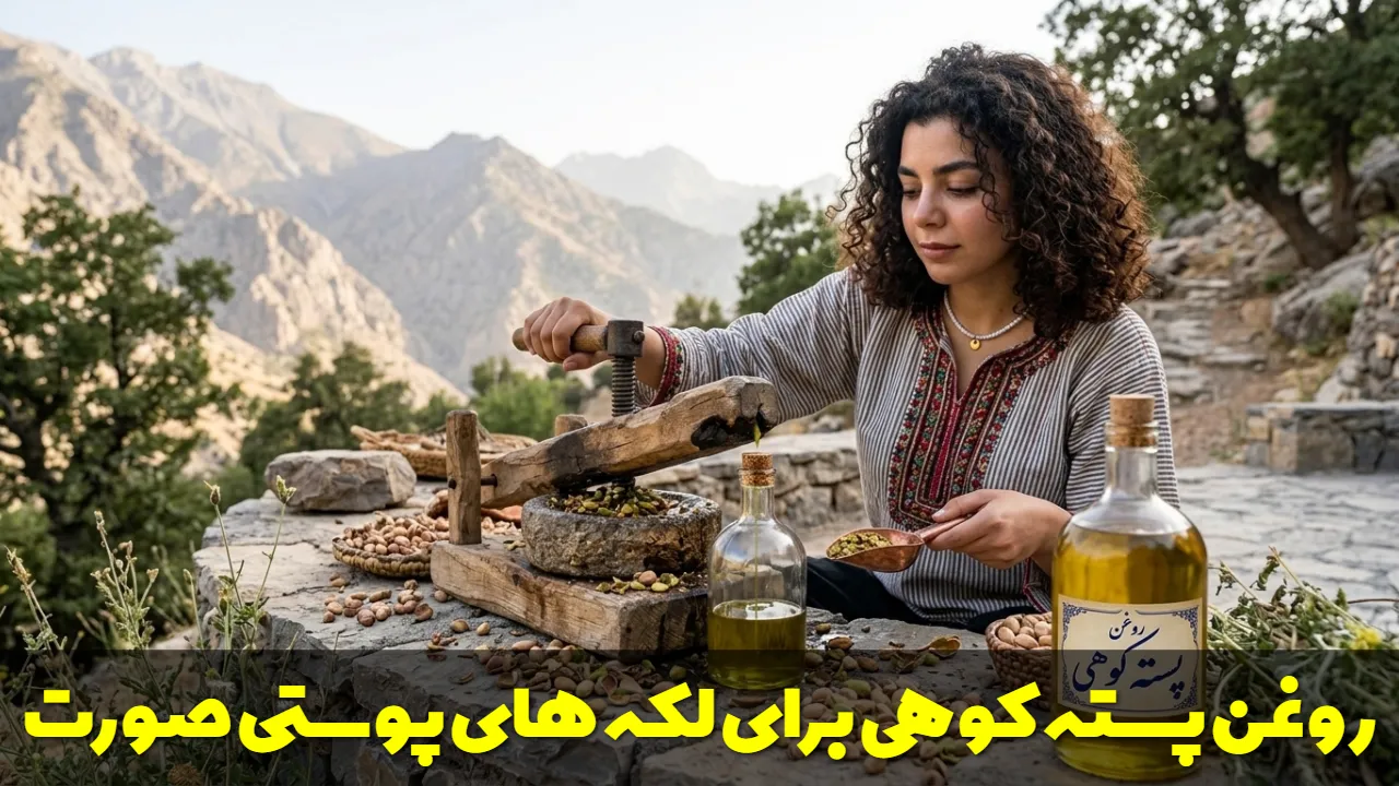 روغن پسته کوهی برای لکه های پوستی صورت