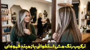 ترکیب رنگ مش استخوانی با زمینه قهوه ای