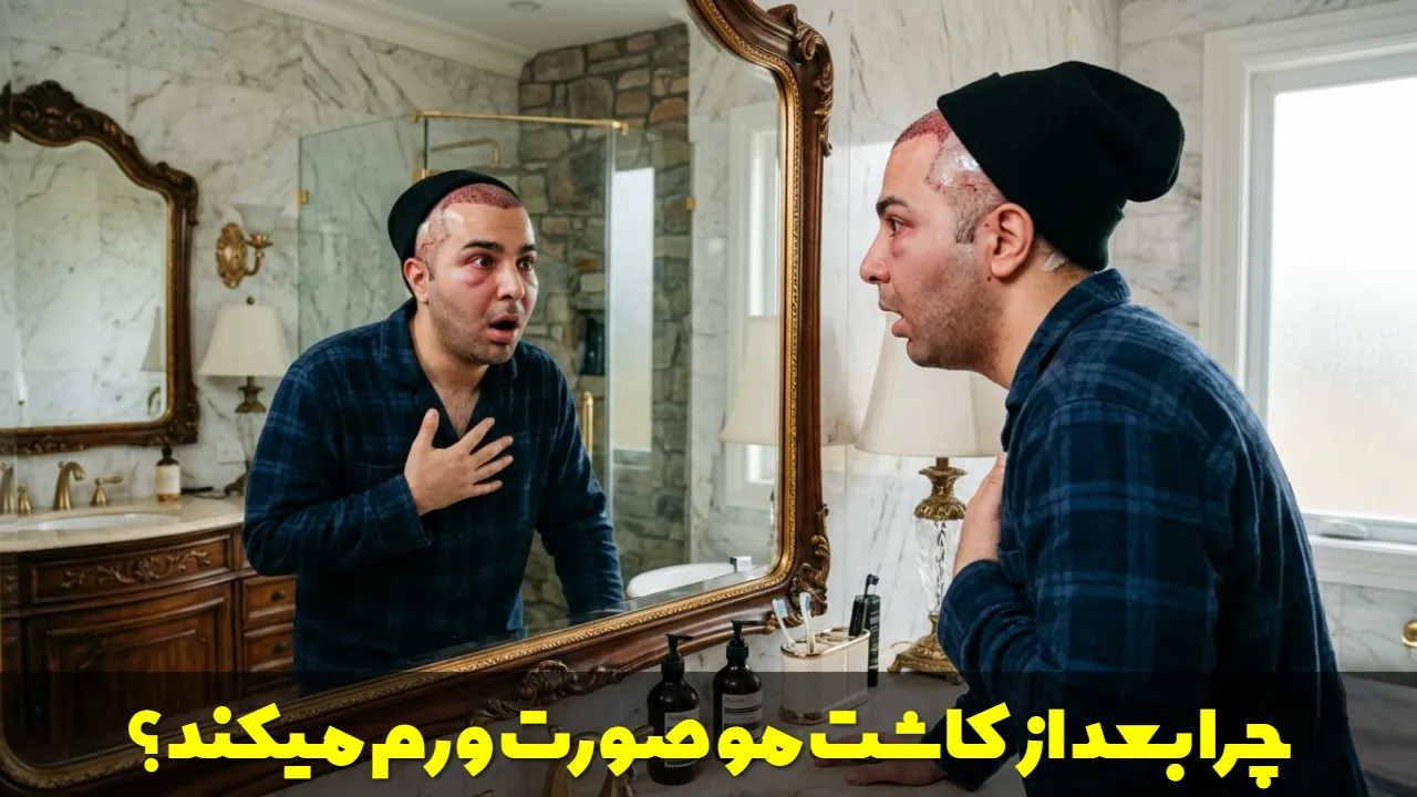 چرا بعد از کاشت مو صورت ورم میکند؟