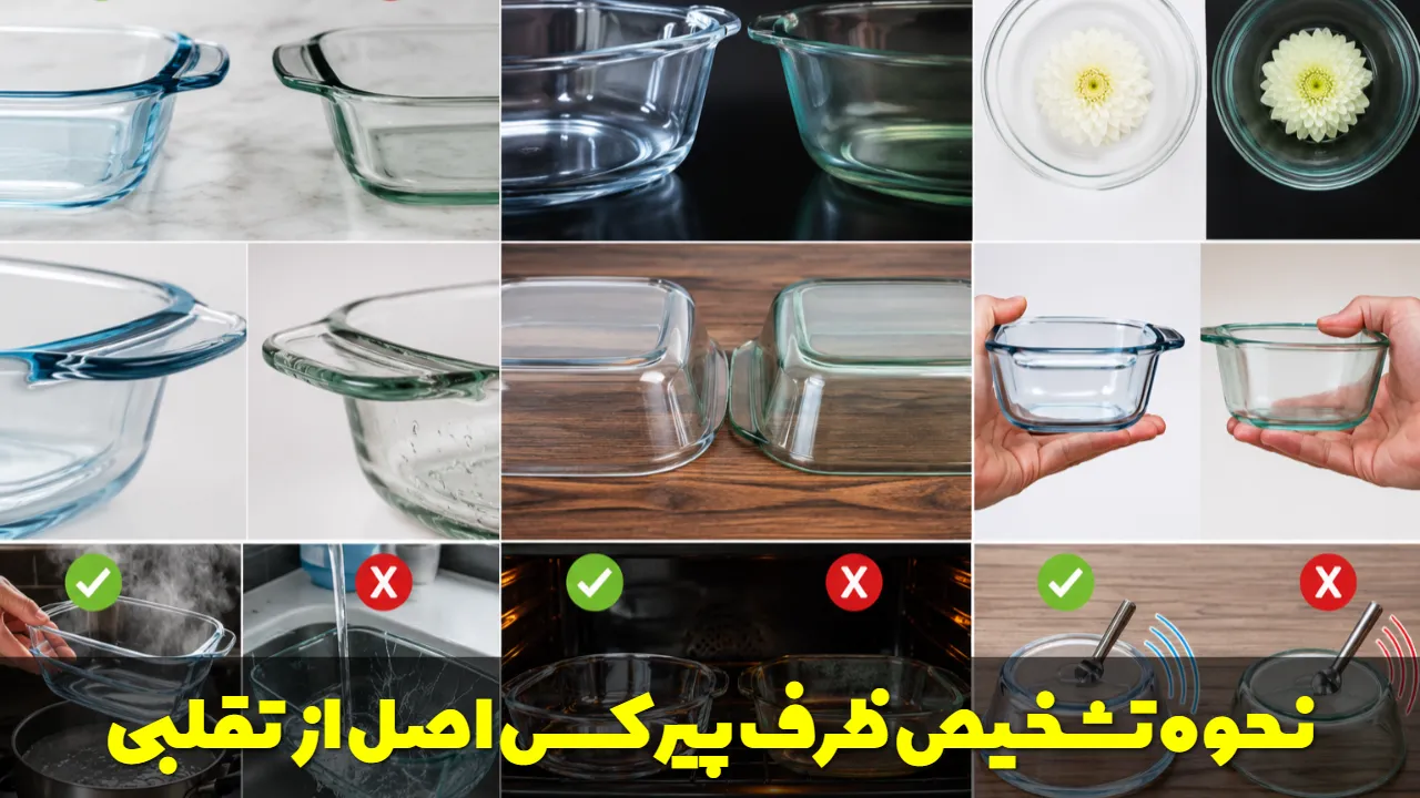 نحوه تشخیص ظرف پیرکس اصل از شیشه تقلبی