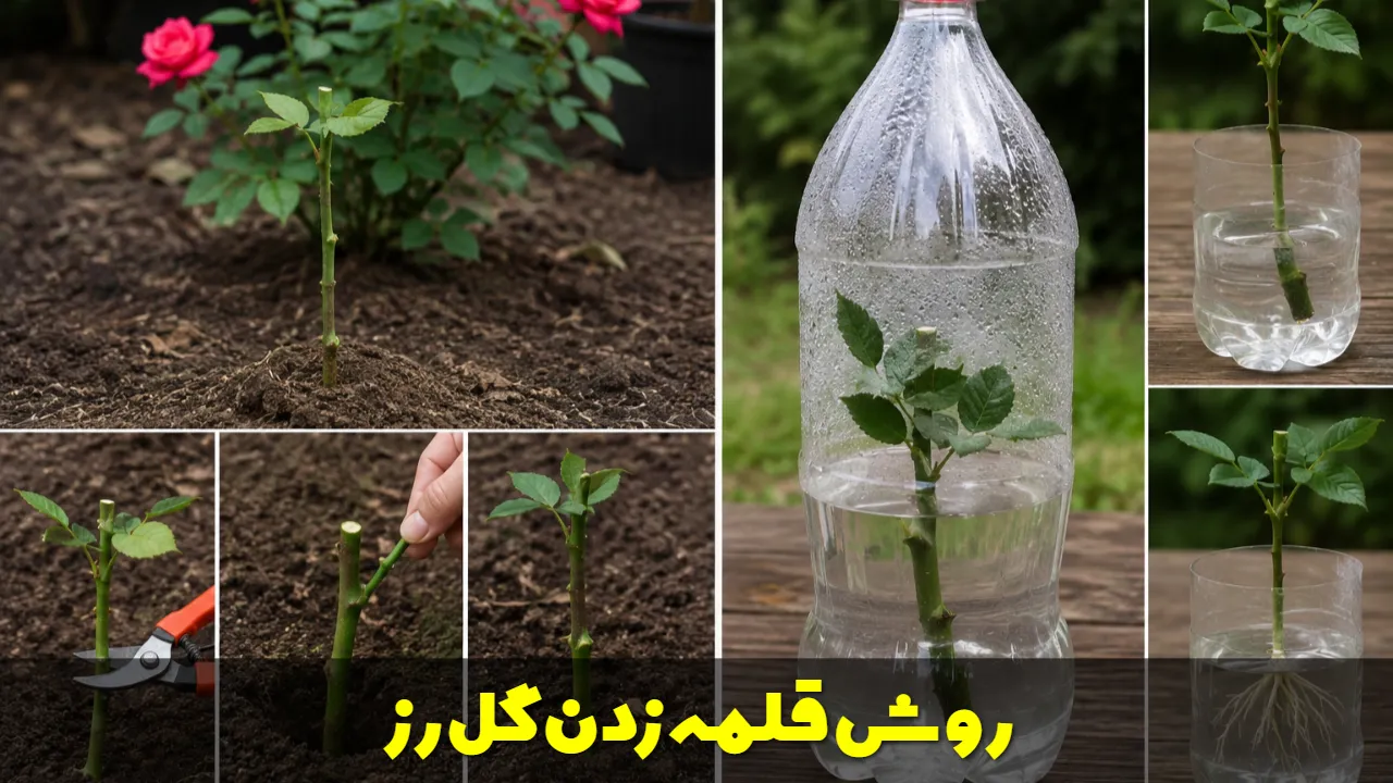 روش قلمه زدن گل رز