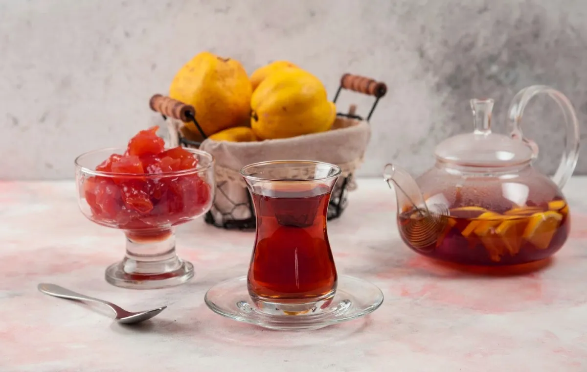 طرز تهیه چای به و سیب