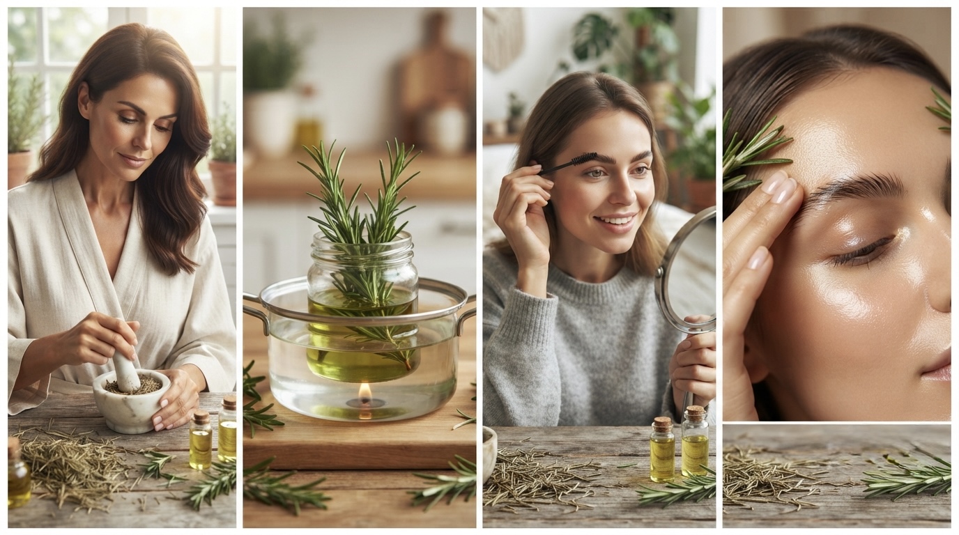 رزماری برای پرپشت شدن ابرو