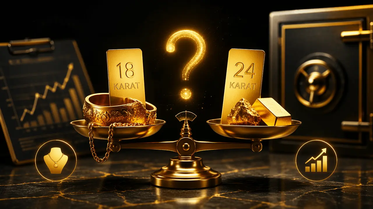 طلای 18 عیار بخریم یا 24 عیار؟ بهترین عیار طلا برای سرمایه گذاری هر گرم طلای 24 عیار چند گرم طلای 18 عیار است؟ تفاوت قیمت طلای ۱۸ عیار با ۲۴ عیار