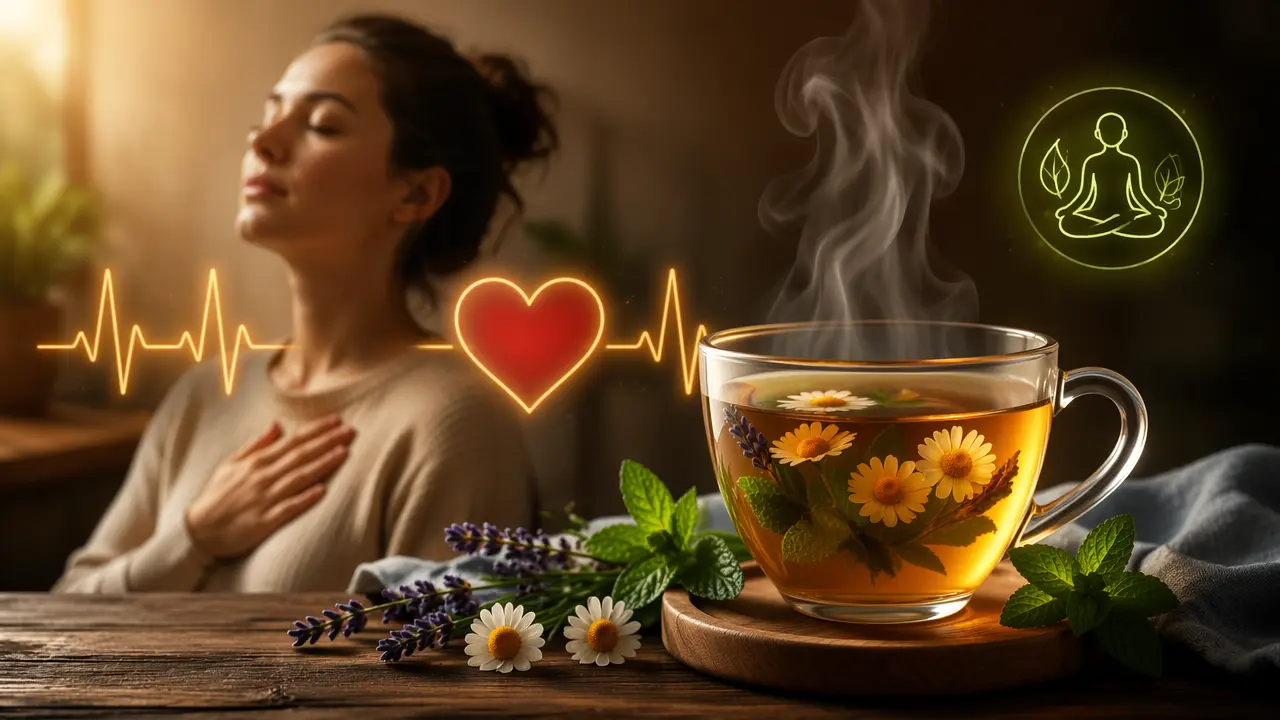 بهترین دمنوش برای تپش قلب و استرس | پایین آوردن ضربان قلب با دمنوش خانگی