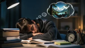 خواب آلودگی هنگام درس خواندن