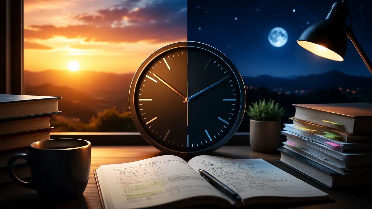 بهترین ساعت روز برای خواندن دروس سخت