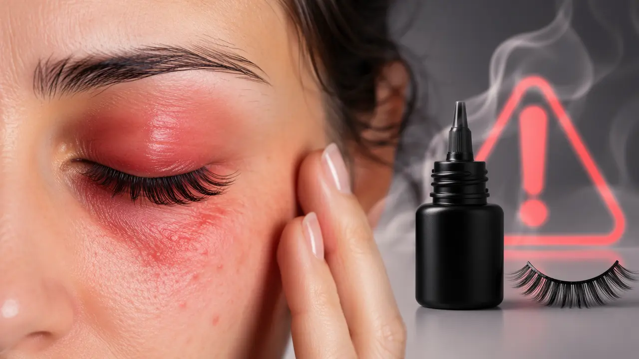 حساسیت به چسب مژه