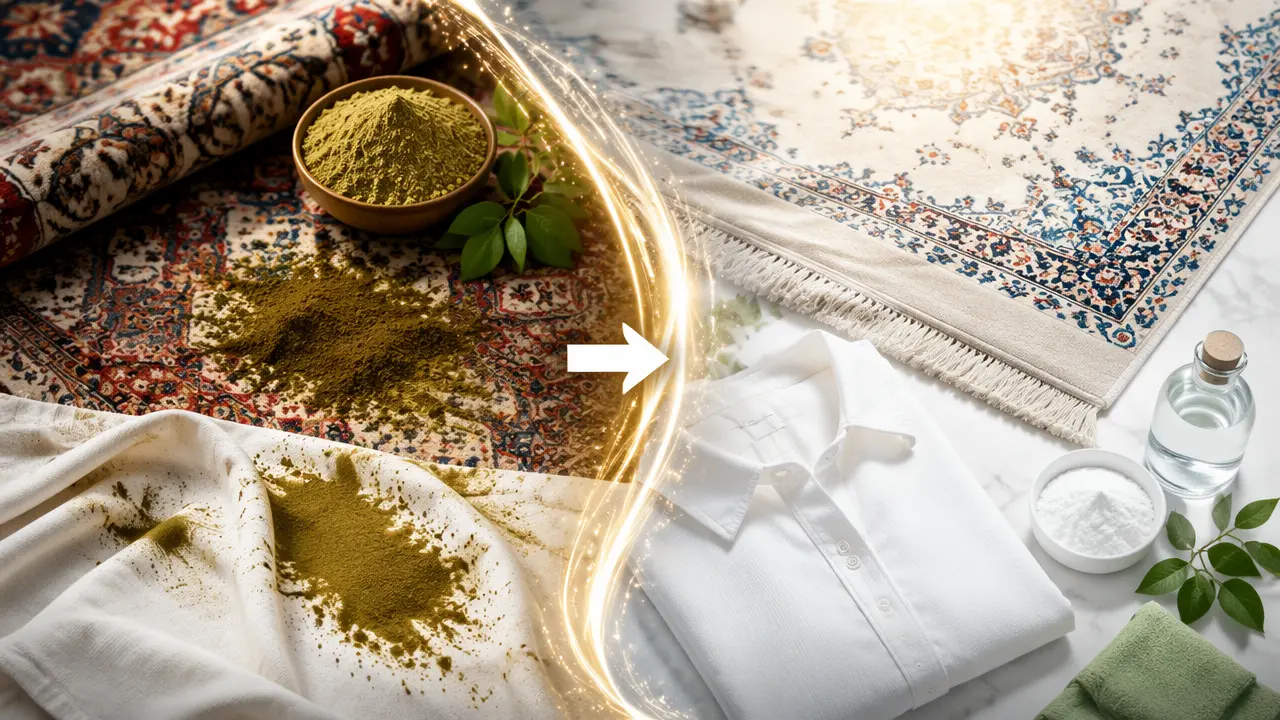 پاک کردن لکه حنا از فرش، پوست و لباس