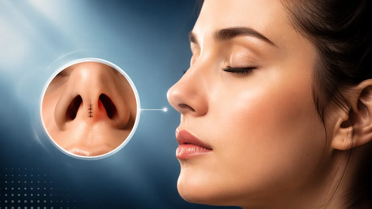 رفع جای بخیه بعد از جراحی بینی