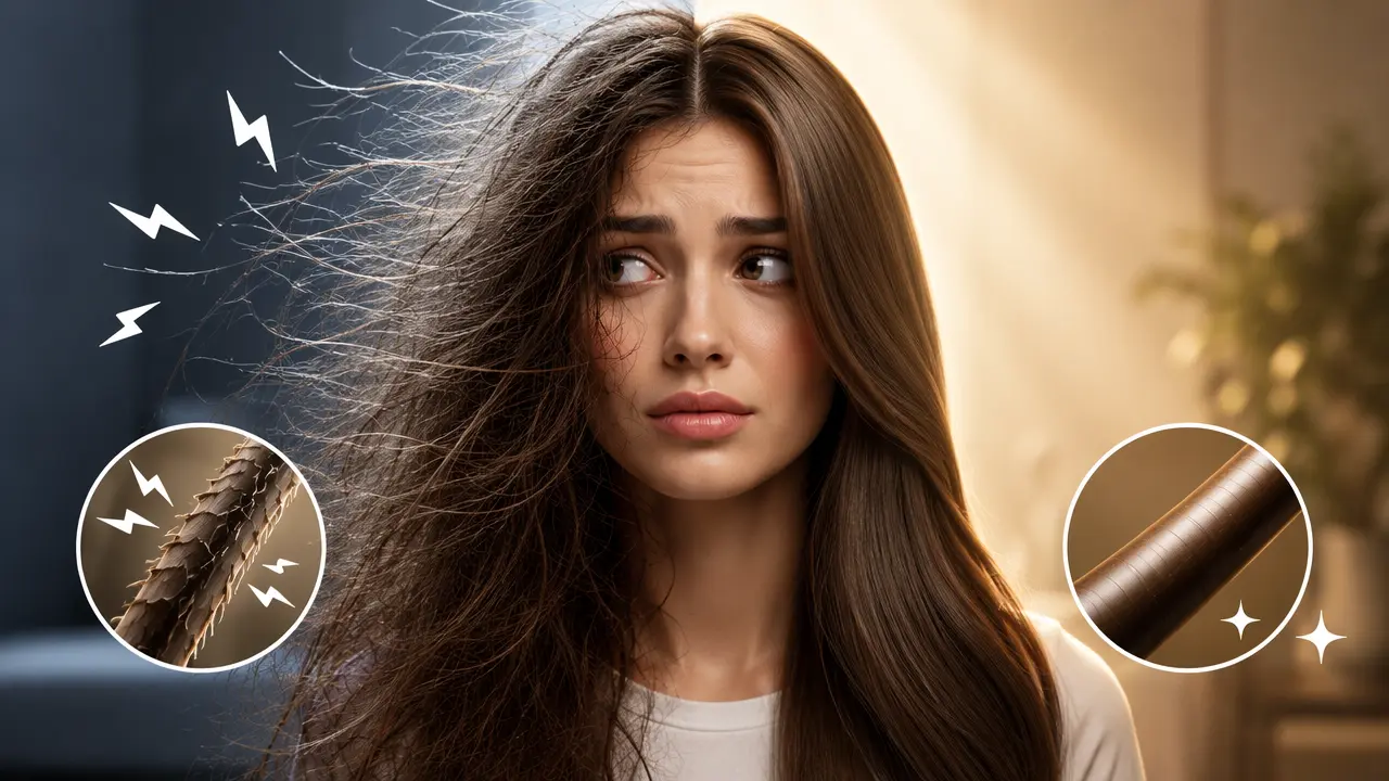 چگونه الکتریسیته مو را از بین ببریم؟