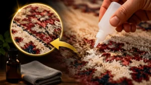 پاك كردن چسب قطره اي از روي فرش | حلال چسب قطره ای خشک شده روی فرش