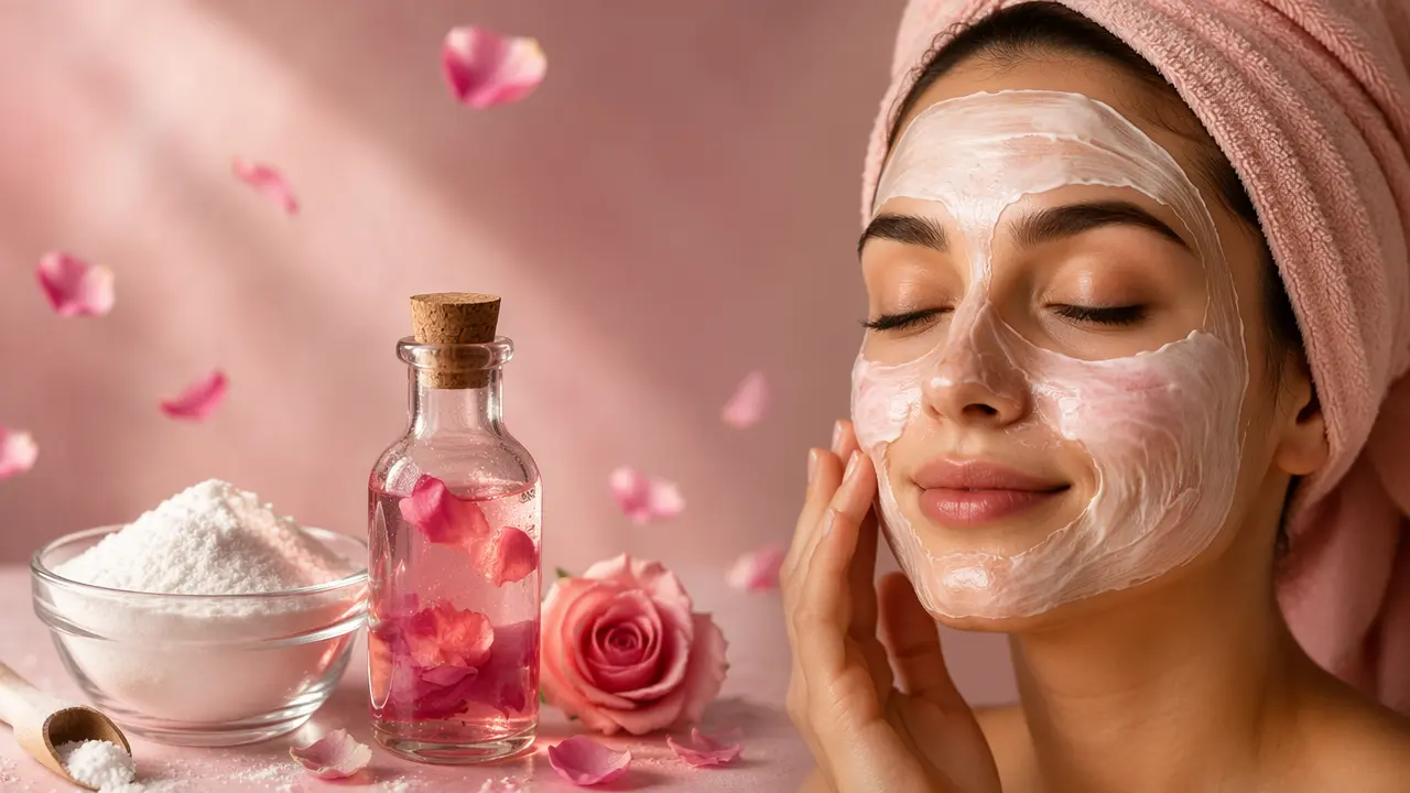 ماسک جوش شیرین و گلاب
