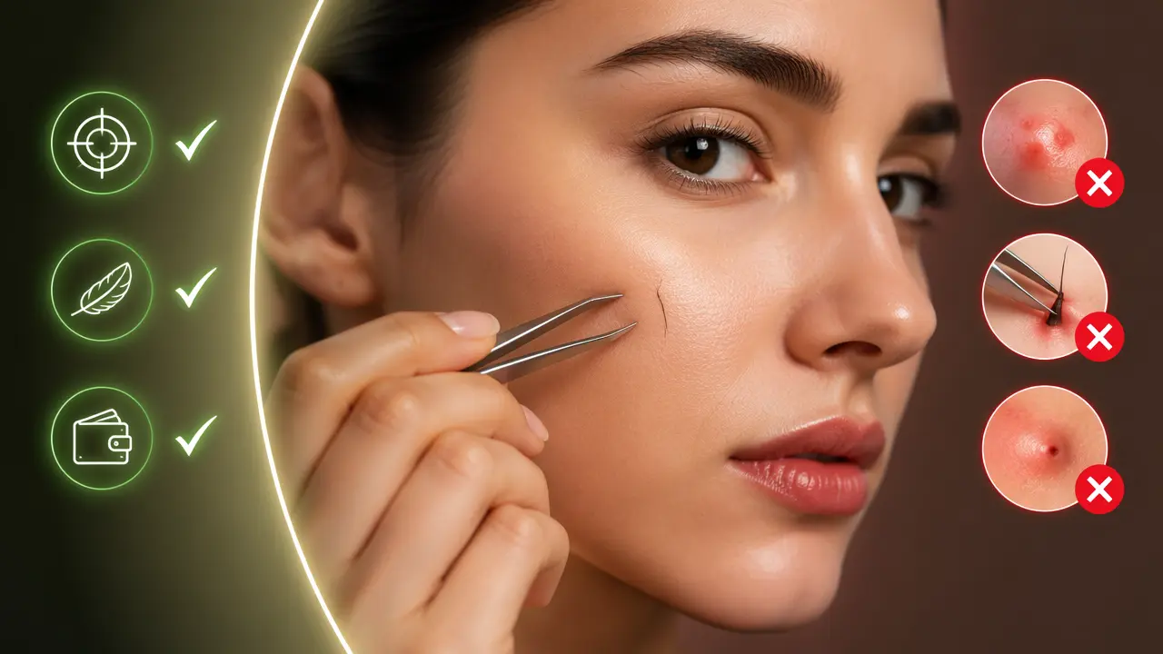 کندن موهای صورت با موچین چه تاثیری روی ضخامت مو دارد؟