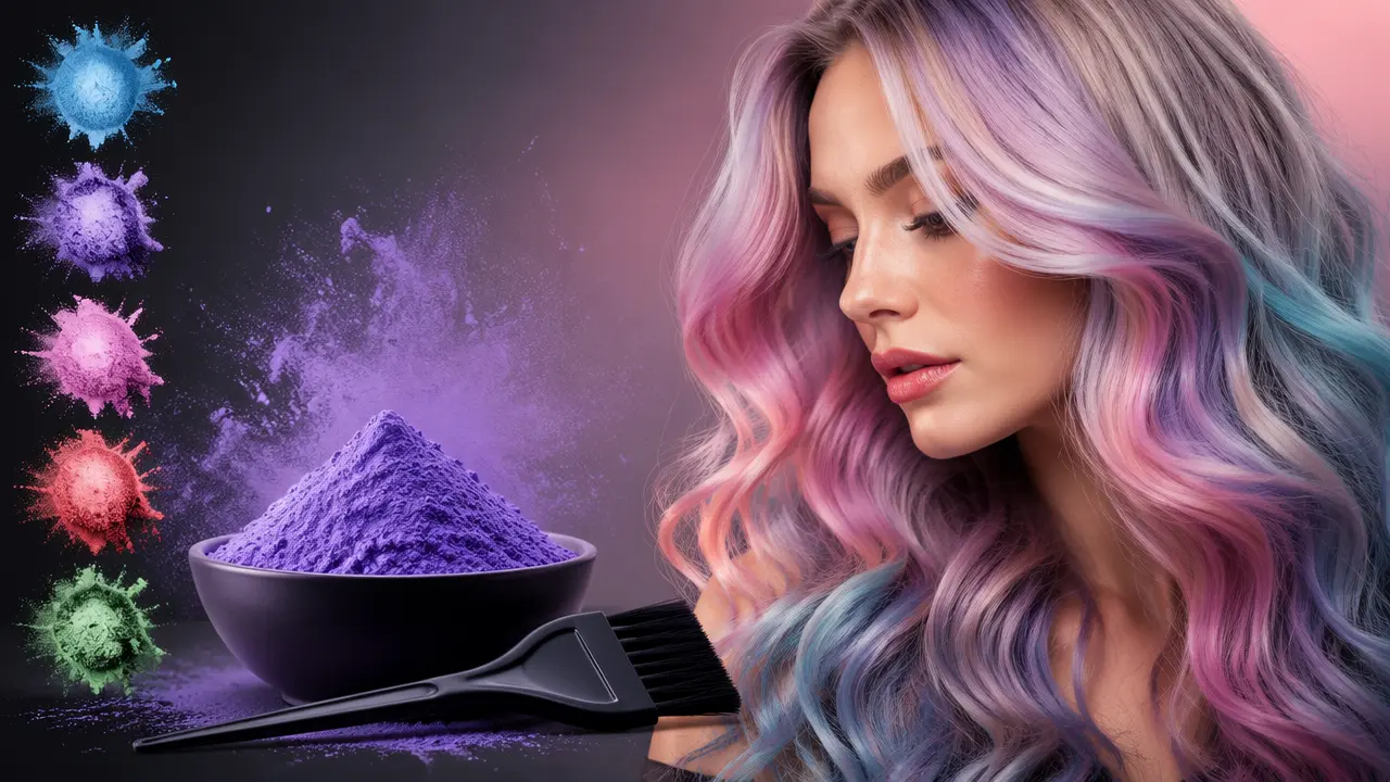 آموزش استفاده از پودر دکلره رنگی برای داشتن رنگ موی خاص