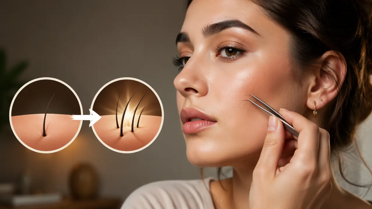 کندن موهای صورت با موچین چه تاثیری روی ضخامت مو دارد؟