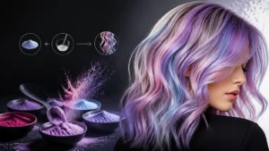 آموزش استفاده از پودر دکلره رنگی برای داشتن رنگ موی خاص