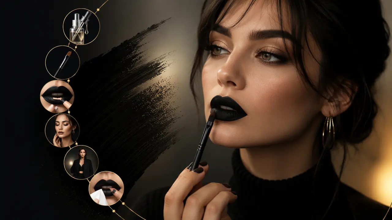 چگونه با رژ مشکی آرایشی خاص و متفاوت داشته باشیم؟