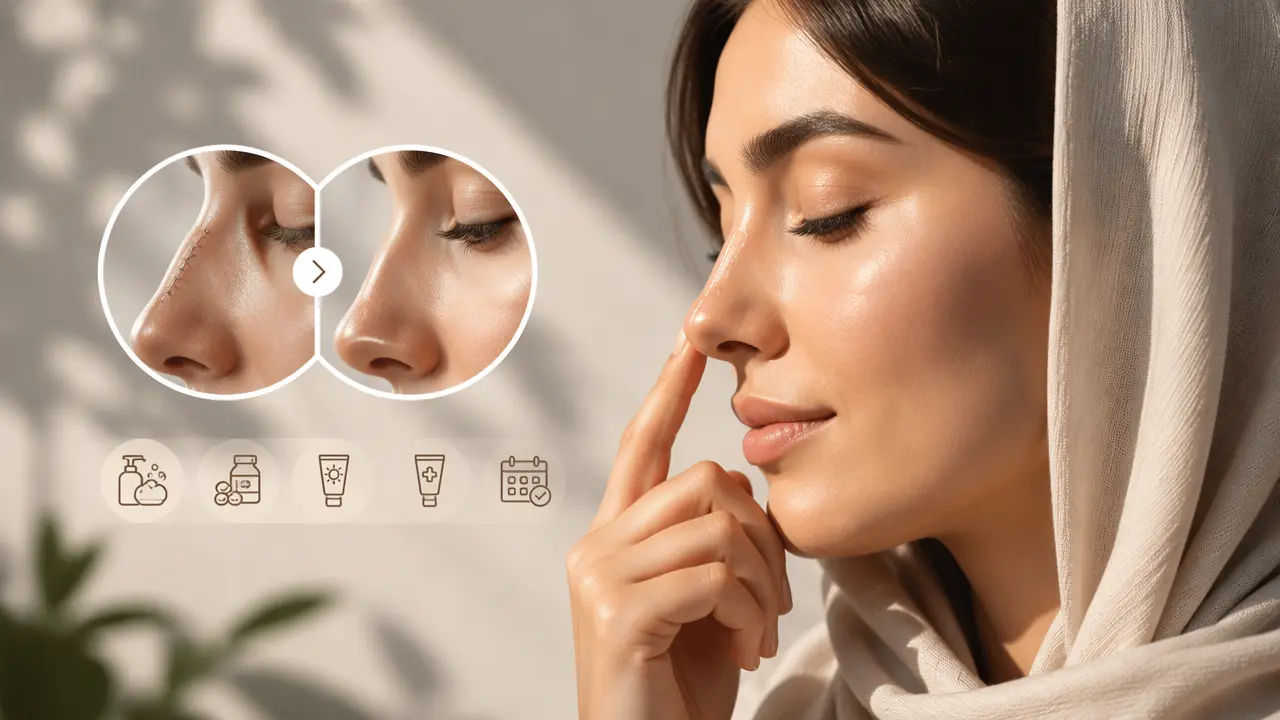 آیا جای بخیه عمل بینی باقی می ماند؟