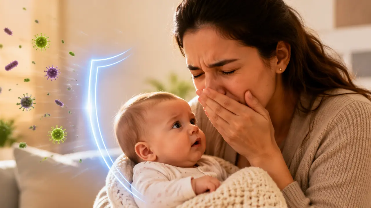 جلوگیری از سرما خوردگی نوزاد از مادر