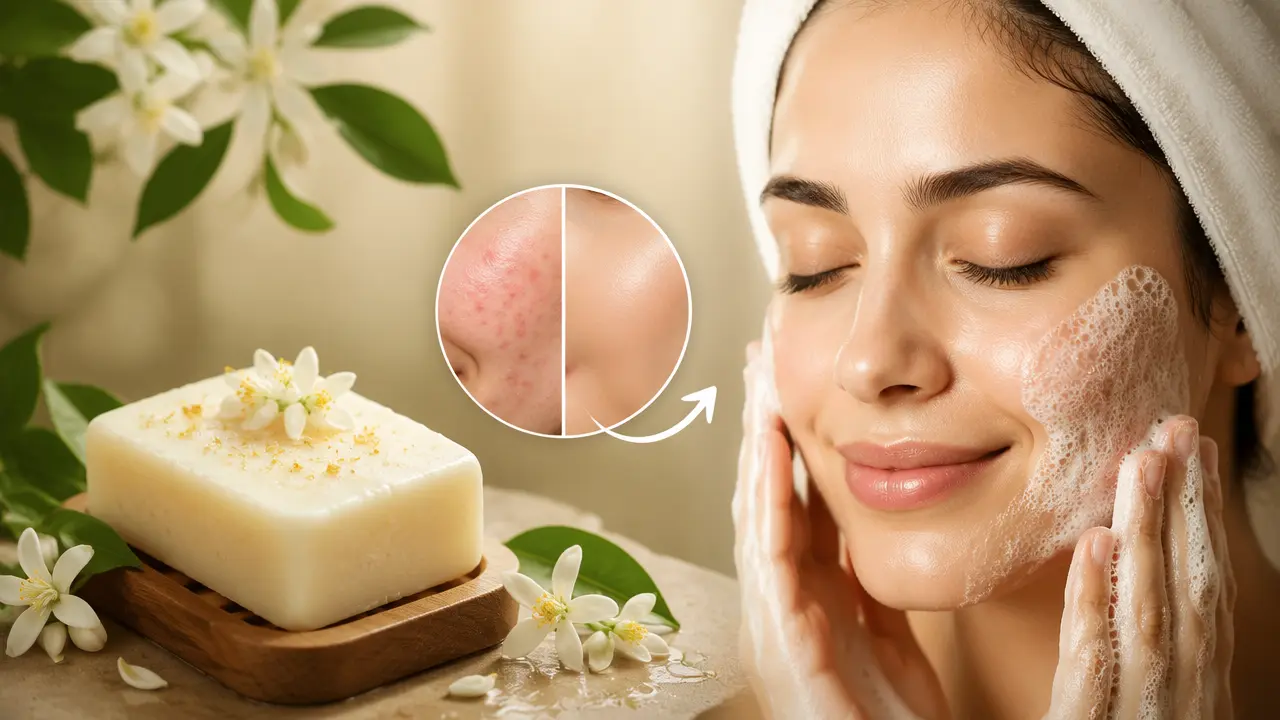 صابون بهار نارنج برای جوش صورت؛ فواید و روش استفاده صحیح