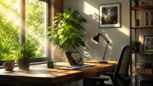 تاثیر شگفت انگیز نور طبیعی در اتاق کار