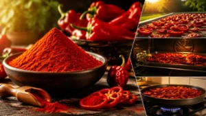 طرز تهیه پودر پاپریکا خانگی و خوشرنگ در آفتاب، فر و روی بخاری