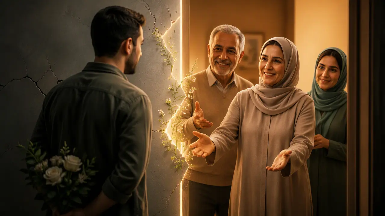 آشتی با خانواده همسر بعد از قطع رابطه