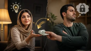 چگونه از شوهر خسیس پول بگیریم؟