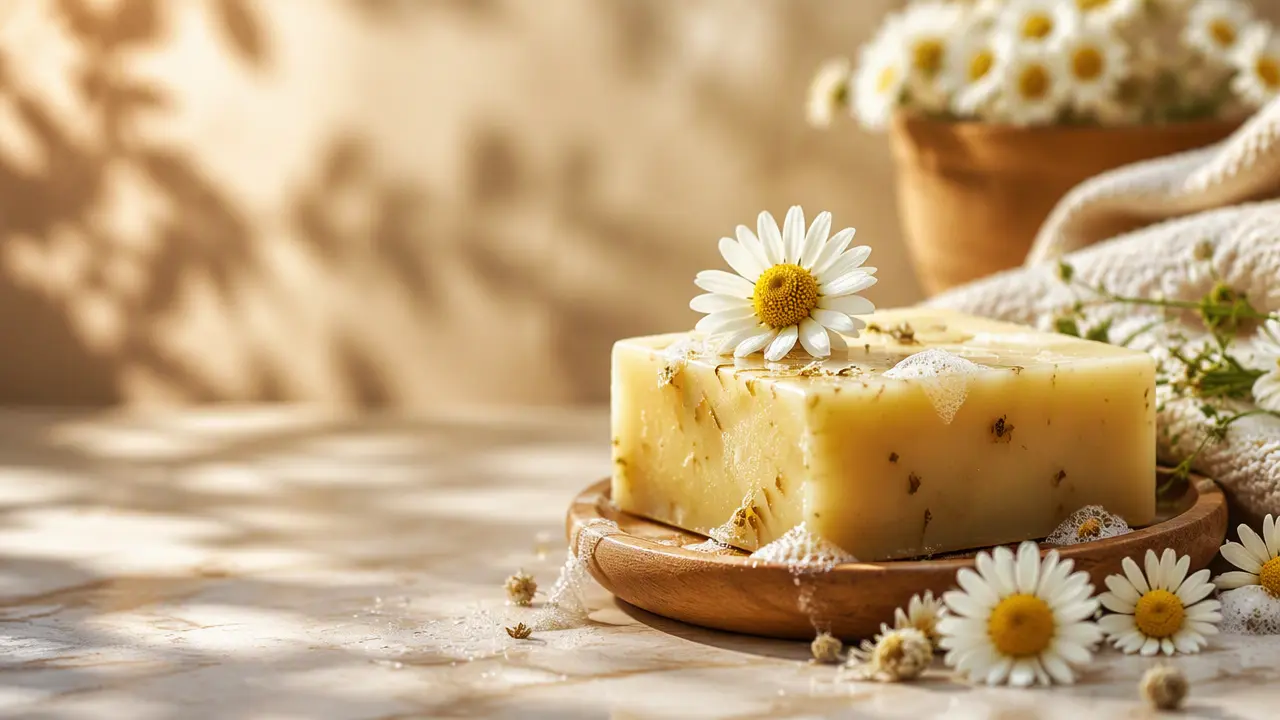 صابون بابونه برای خشکی پوست و شوره سر