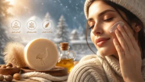 صابون شترمرغ برای خشکی پوست؛ بررسی فواید و روش استفاده در زمستان