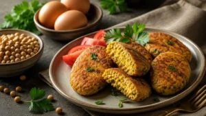طرز تهیه کتلت بدون گوشت با تخم مرغ و سویا ساده و خوشمزه