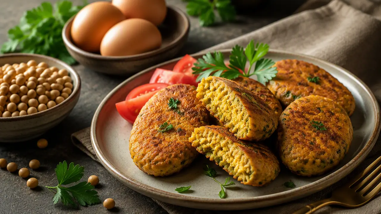 طرز تهیه کتلت بدون گوشت با تخم مرغ و سویا ساده و خوشمزه