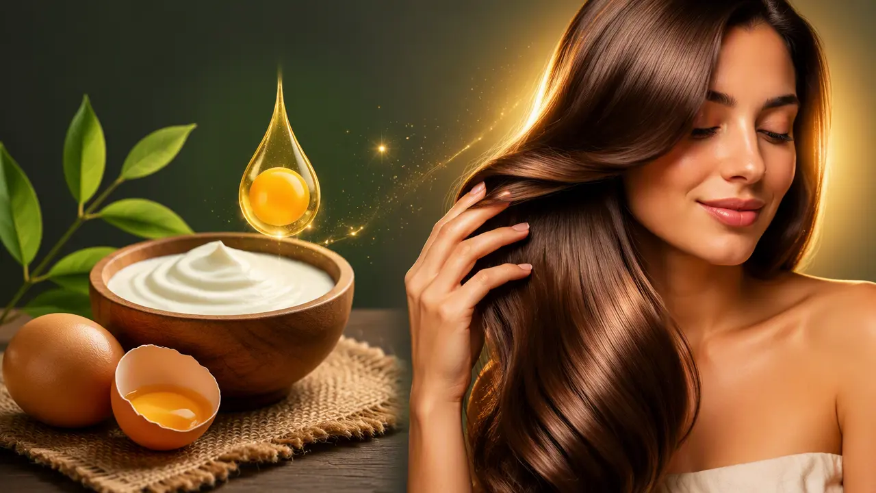 تقویت موهای نازک و ضعیف با ماسک ماست و تخم مرغ