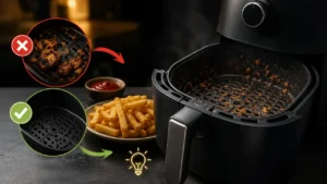 علت چسبیدن غذا به سرخ کن بدون روغن + ترفندهای جلوگیری از آن