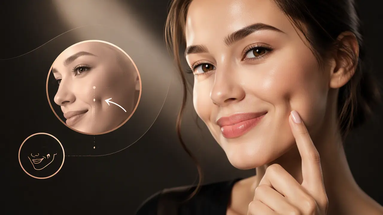چال گونه طبیعی با تکنیک های آرایشی