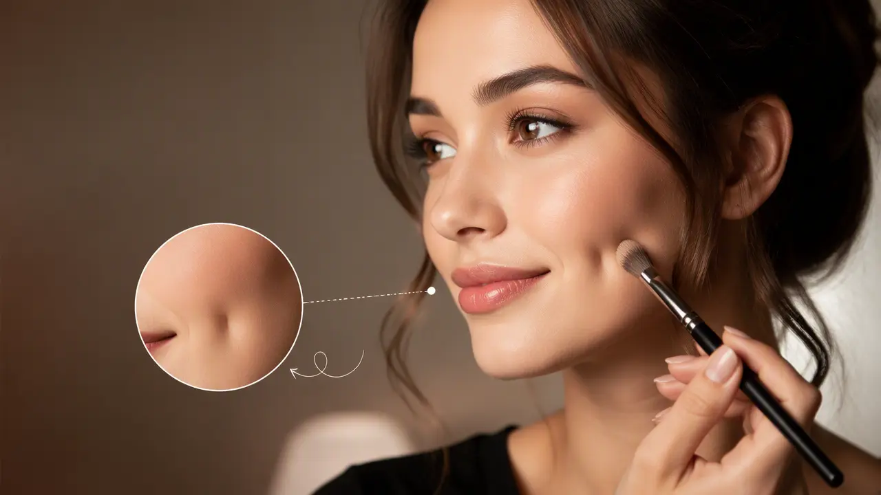 چال گونه طبیعی با تکنیک های آرایشی