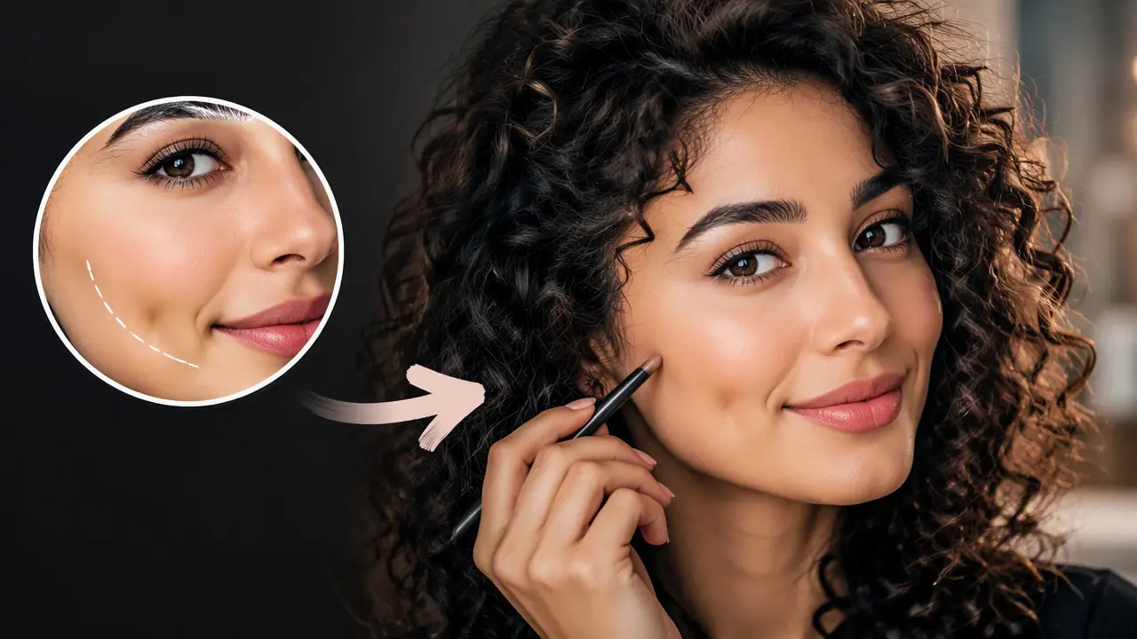 چال گونه طبیعی با تکنیک های آرایشی