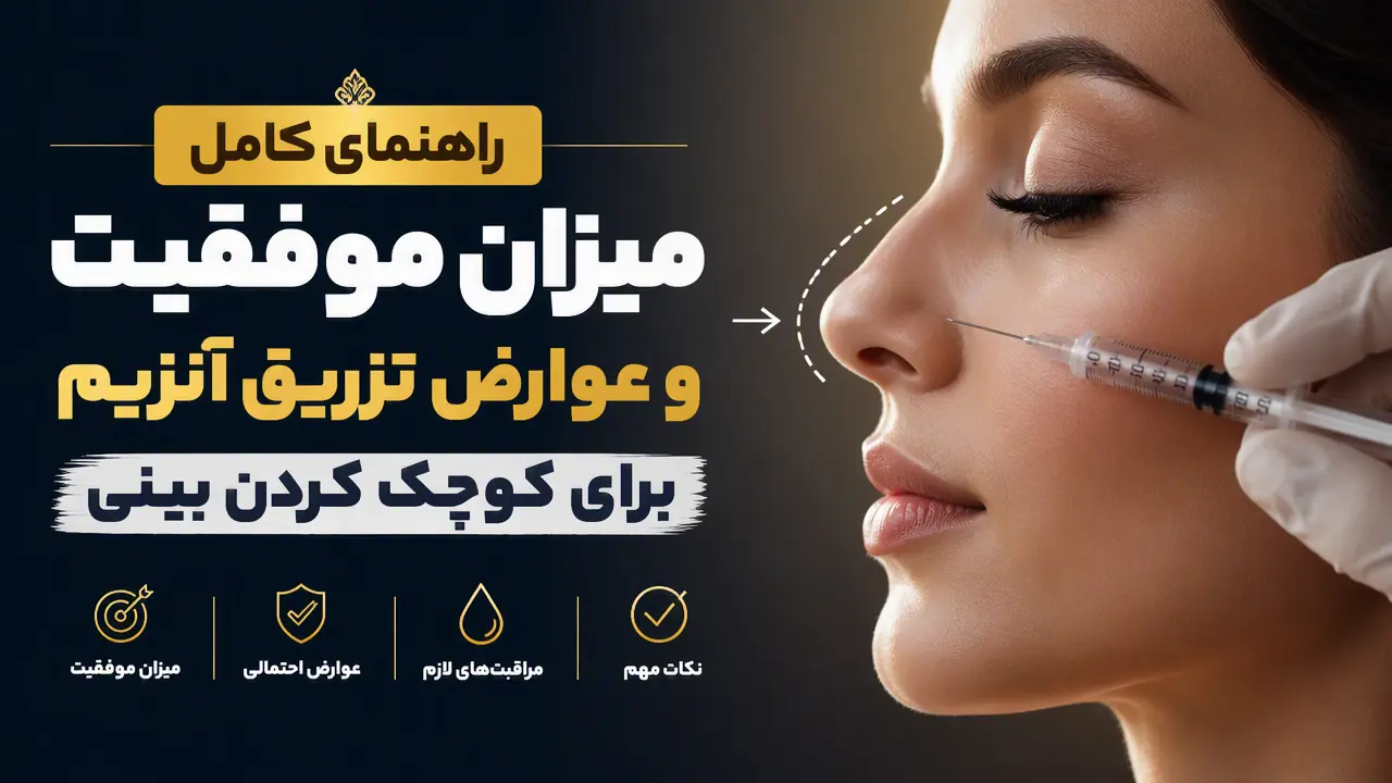 راهنمای کامل میزان موفقیت و عوارض تزریق آنزیم برای کوچک کردن بینی