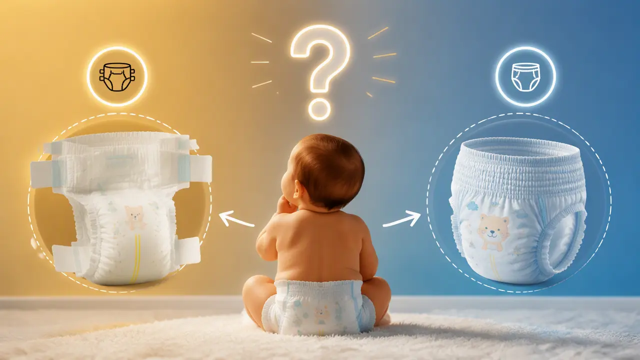 پوشک شورتی بهتره یا چسبی؟ بررسی کامل و دلایل انتخاب هر کدام