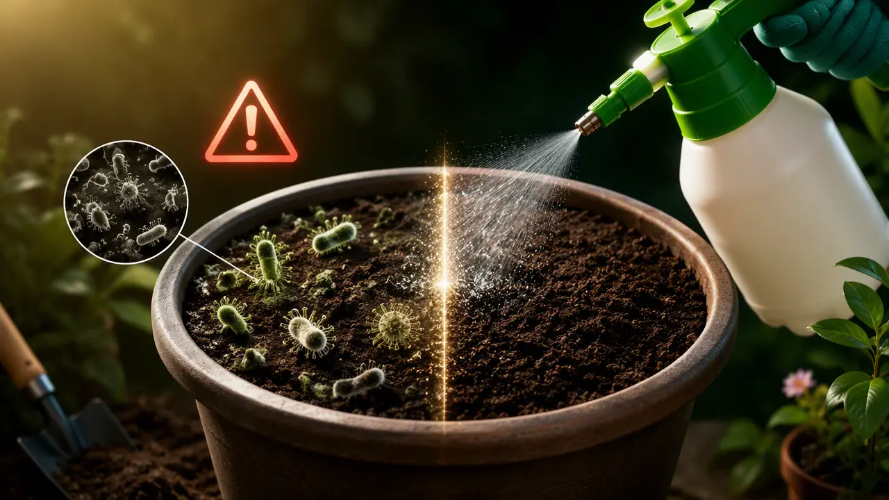 چگونه خاک گلدان را ضدعفونی کنیم؟