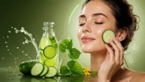 راهنمای کامل خواص و طرز استفاده آب خیار برای پوست صورت