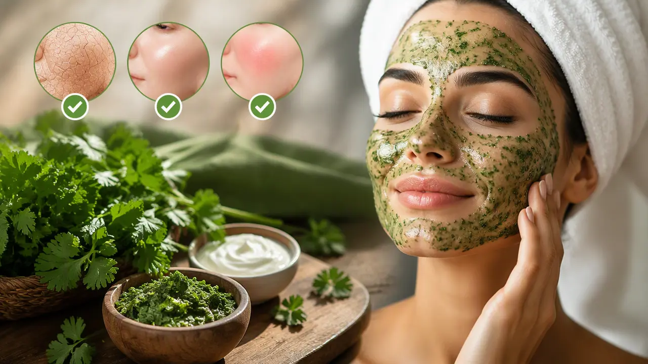 ماسک گشنیز برای پوست