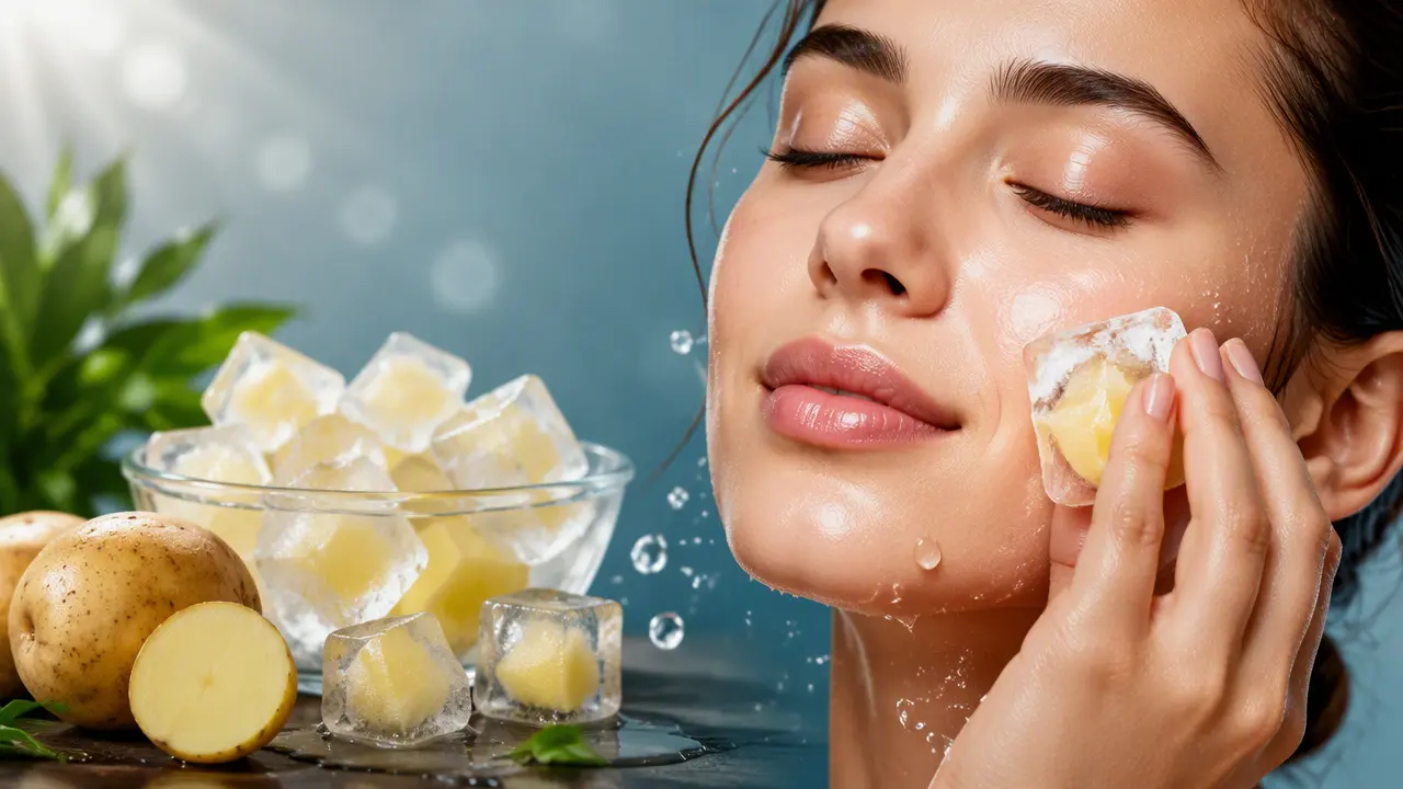 ماسک یخ سیب زمینی برای پوست