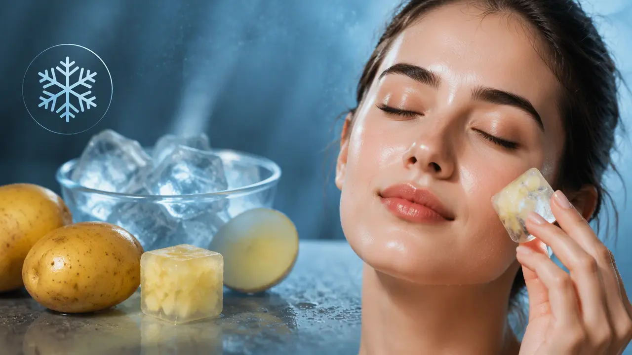 ماسک یخ سیب زمینی برای پوست