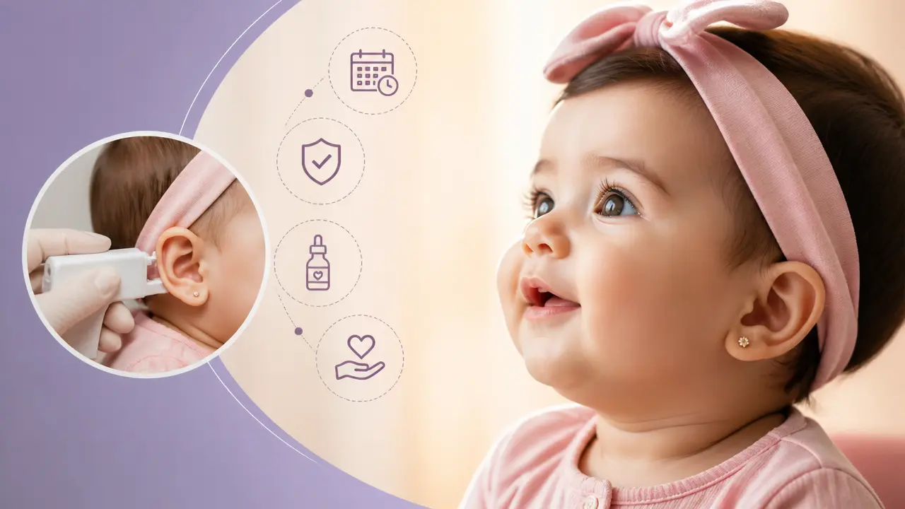 بهترين زمان سوراخ كردن گوش نوزاد + مراقبت بعد از سوراخ كردن گوش نوزاد