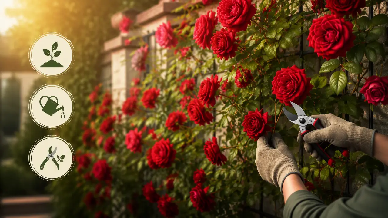 راهنمای کامل پرورش و نگهداری رز رونده