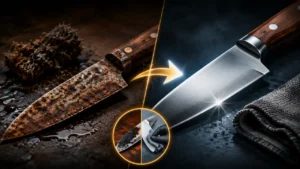 چاقوی زنگ زده را چگونه تمیز و تعمیر کنیم؟ + چگونه چاقوی سوخته را تمیز کنیم؟