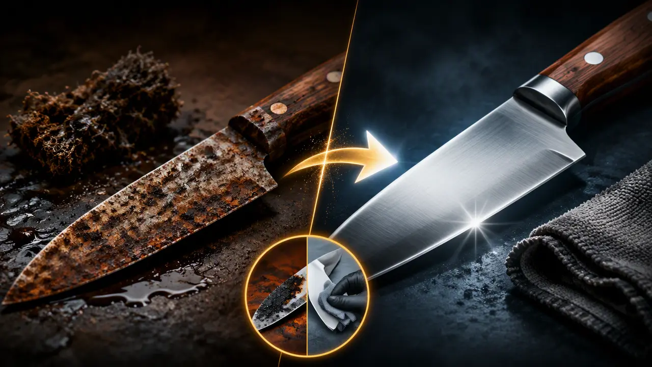 چاقوی زنگ زده را چگونه تمیز و تعمیر کنیم؟ + چگونه چاقوی سوخته را تمیز کنیم؟